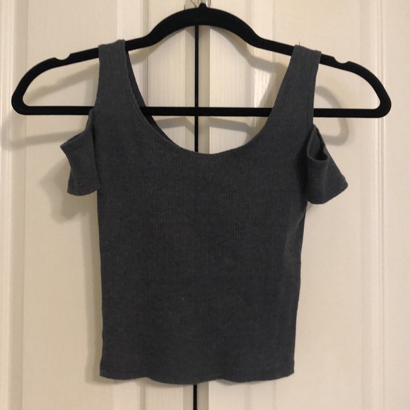 PacSun x LA Hearts Gray Crop Top - Picture 2 of 5
